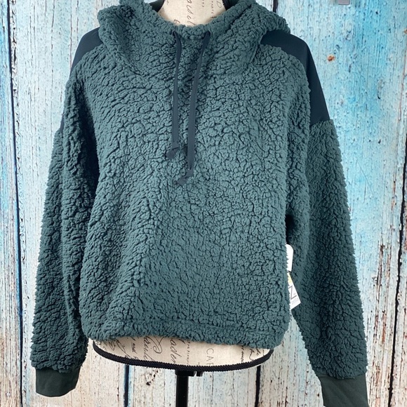 Zella NWT Green Sheila Fleece Hooded Pullover Hoodie - Picture 7 of 12